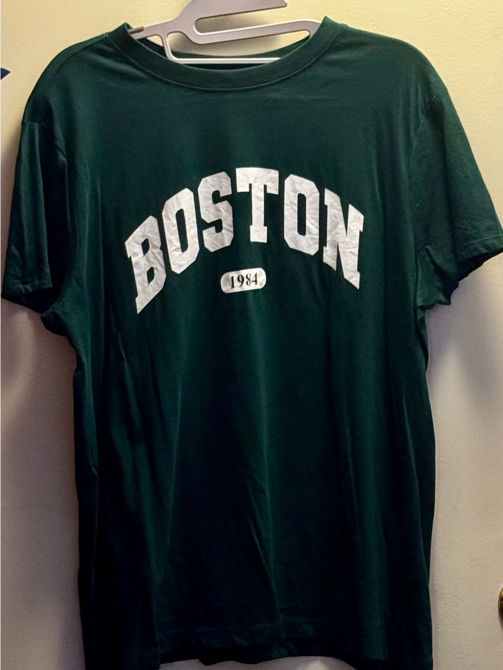 Boston 1984 Short Sleeve Graphic Tee - Dark Green size Large